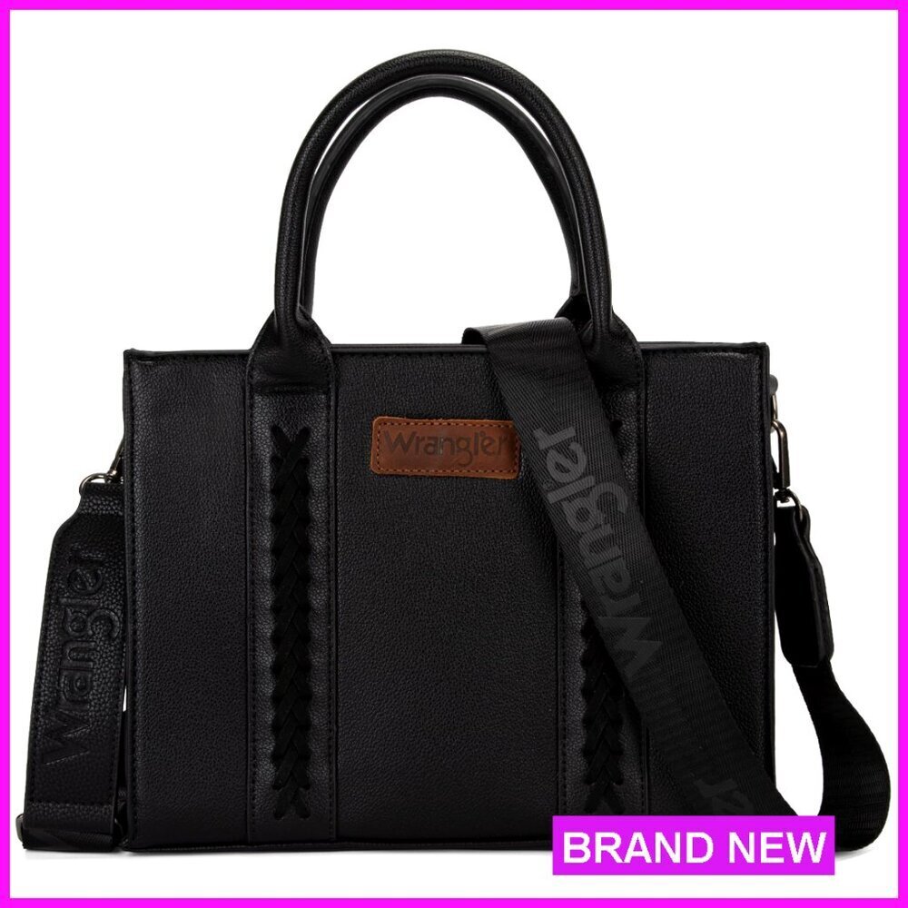 Medium Faux Leather Tote Bag with Adjustable Strap and Zipper Compartments
